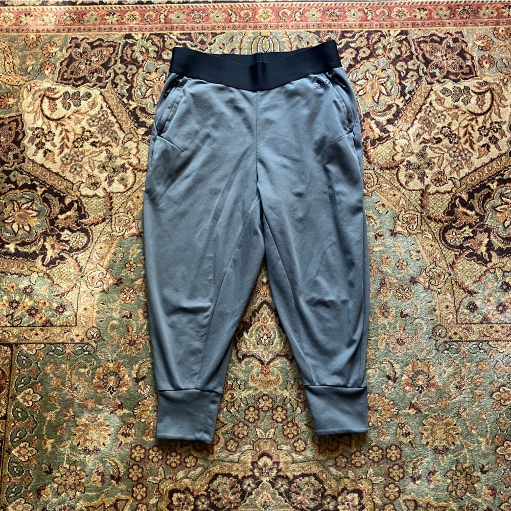 Adidas Pale Green Crop Athletic Pants